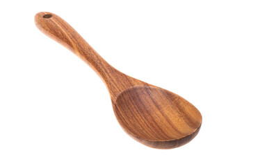 Wooden kitchen spoon isolated