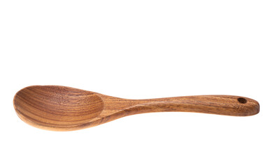 Wooden kitchen spoon isolated
