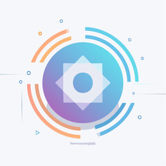 Abstract Circular Design with Gradient Colors