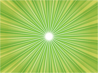 Green Yellow Sunburst Abstract Background