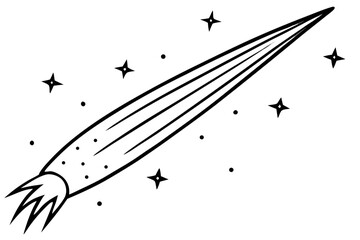 vector illustration of an meteor shower