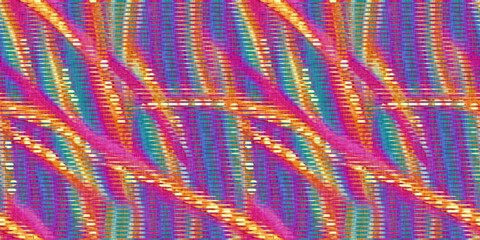 Bright tropical harlequin textured border. Summer vibe home decor for 60s style banner. 