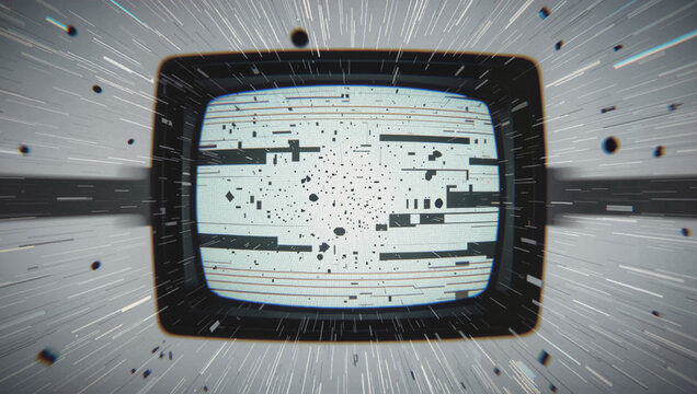 Old television screen with static noise