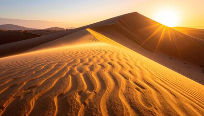 Serpentine Sand Dunes at Sunset