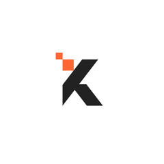Abstract monogram logo K tech letter design