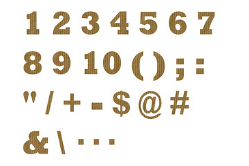 文字 3 数字 ストライプの紙のテクスチャー