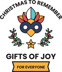 A black and white Christmas to Remember poster with a bird on it