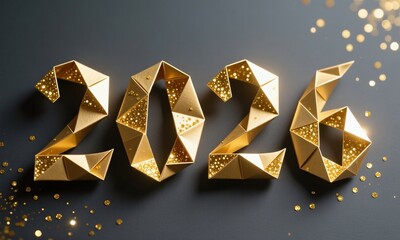 2026 year numbers, new year creative design.