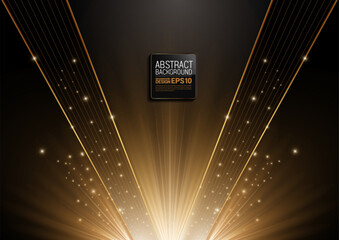 Luxury black gold gradient background with golden light and diagonal line, abstract template for website banners, premium marketing, elegant presentation slides, not AI generated