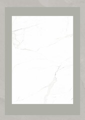 White marble texture with gray border on neutral background