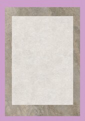 Rectangular frame with textured border and central blank space