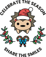 A black and white image of a bear with a hat and a bow on it