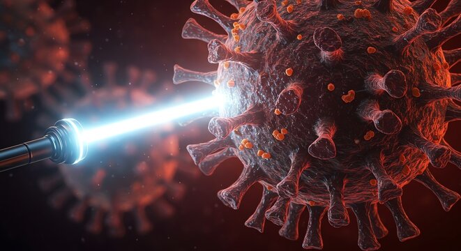 Laser Beam Targeting Coronavirus Infection for Medical Treatment