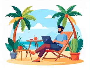 Gig economy flat vector art