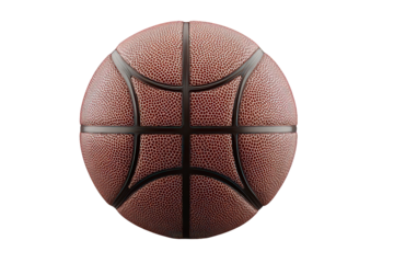 Brown Pixelated Basketball on Black Background