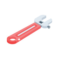 Handy 3d style icon of adjustable spanner tool