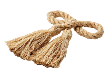 Beige Twisted Rope Tassels