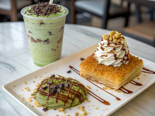 Creamy Pistachio Chocolate Frappuccino

