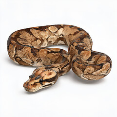 Fototapeta premium Boa Constrictor Isolated on Transparent Background
