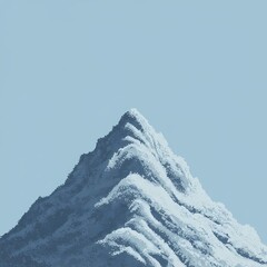 Snow-capped mountain peak under clear blue sky in daylight  