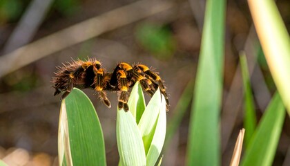 Tarantula on a plant