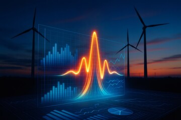 Analyzing renewable energy data from wind turbines at sunset