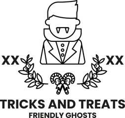 A man in a vampire costume with a bow around his neck