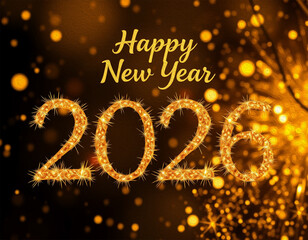 Happy New Year . Design of greeting cards, covers, website banners. Oil paint