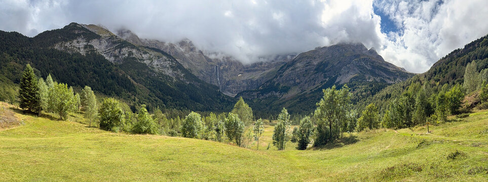 beautiful view of Cirque de Gavarnie, Pirenees, France, natural landscape