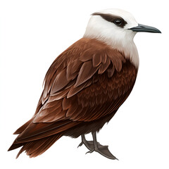 Obraz premium Brown Noddy Realistic Detailed Bird Isolated on Transparent Background