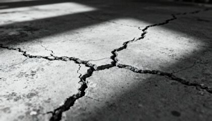 Obraz premium High Detail Cracked Cement Wall – 4K Realistic Background Texture