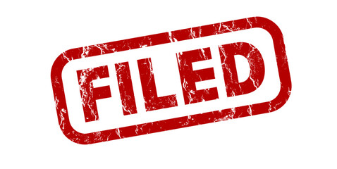 Filed red grunge stamp - vector illustration