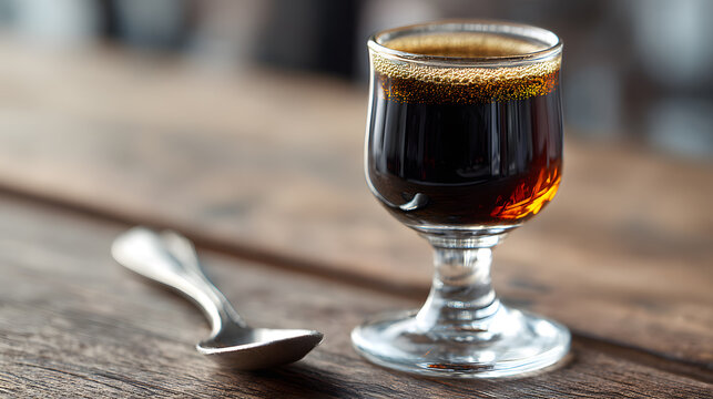 fernet branca in small glass
