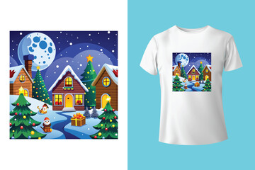 Merry Christmas Design - Christmas T Shirt