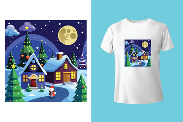 Merry Christmas Design - Christmas T Shirt