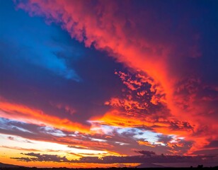 Dramatic sunset cloudscape