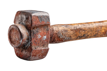 Rusty Metal Hammerhead Against Black Background