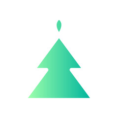 Obraz premium christmas tree gradient icon