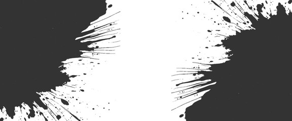 Black Painting texture scratched white black Abstract png vector..