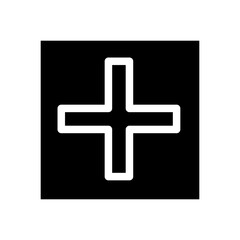 Fototapeta premium hospital glyph icon