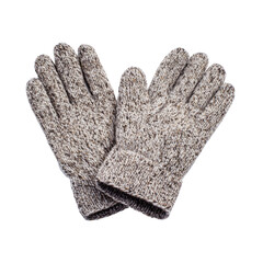 Cozy knit gloves on a transparent background warm accessories lifestyle studio fashion