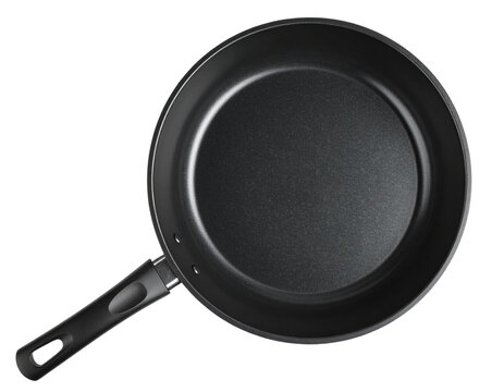  single non stick frying pan isolated on a transparent background PNG
