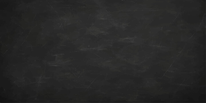 Dark vintage blackboard texture with white and black chalk on a grunge wall backdrop