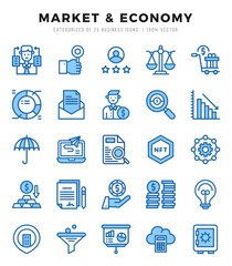 Market & Economy icon pack for your website. mobile. presentation. and logo design.
