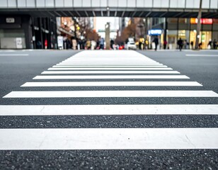 City street pedestrian crossing