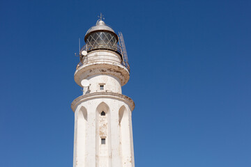 Los Canos de Meca, Tarifa, Andalusia, Spain. 1 September 2025. Lighthouse and coastal sand dunes
