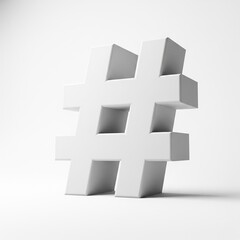 Obraz premium Hashtag 3D Block