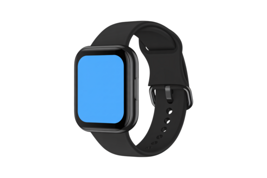 Modern smartwatch with blank screen, perfect for customization