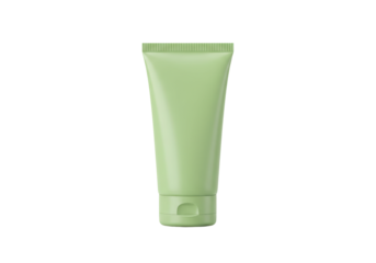 Isolated product beauty mockup for lotion cream or shampoo in light green color, blank tube
