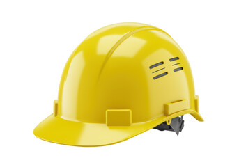 Fototapeta premium Isolated Yellow Hard Hat Safety Gear for Construction Worksite Industrial Protection